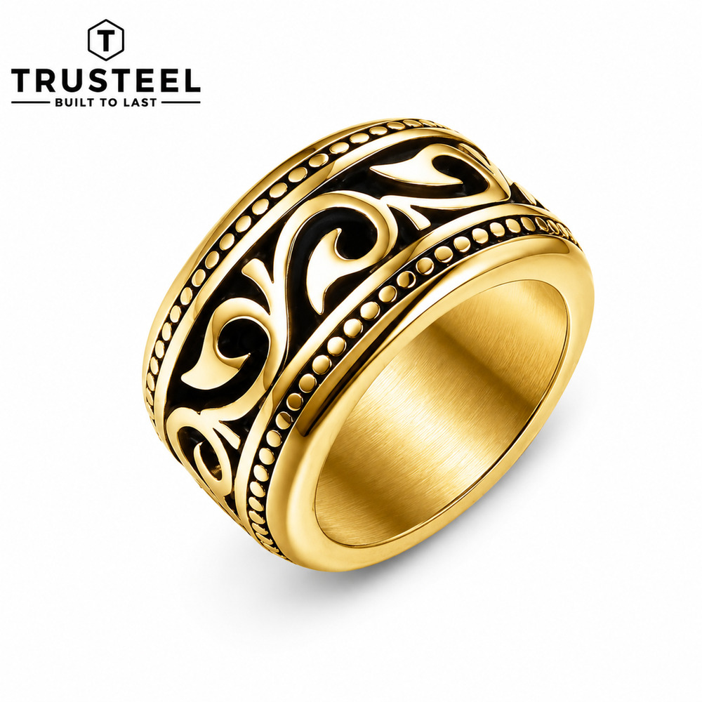 Men’s Celtic Knot Ring 316L Stainless Steel Wedding Band Viking Size 13